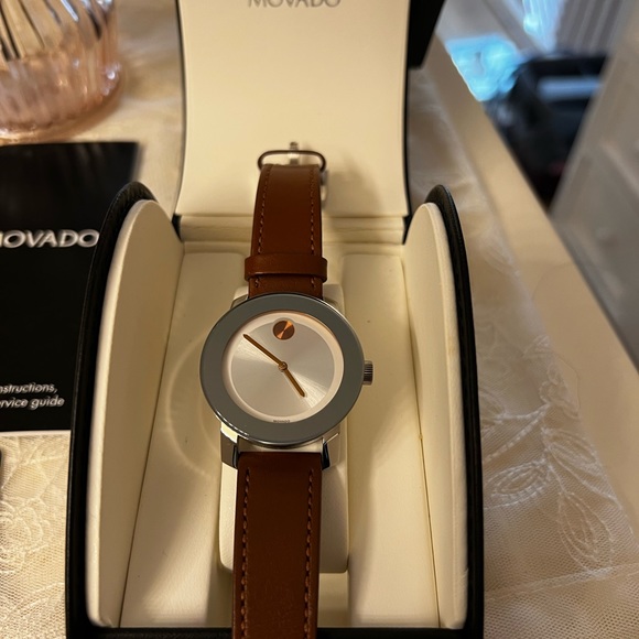 COPY - Movado Bold Watch with a brown leather band main image 7